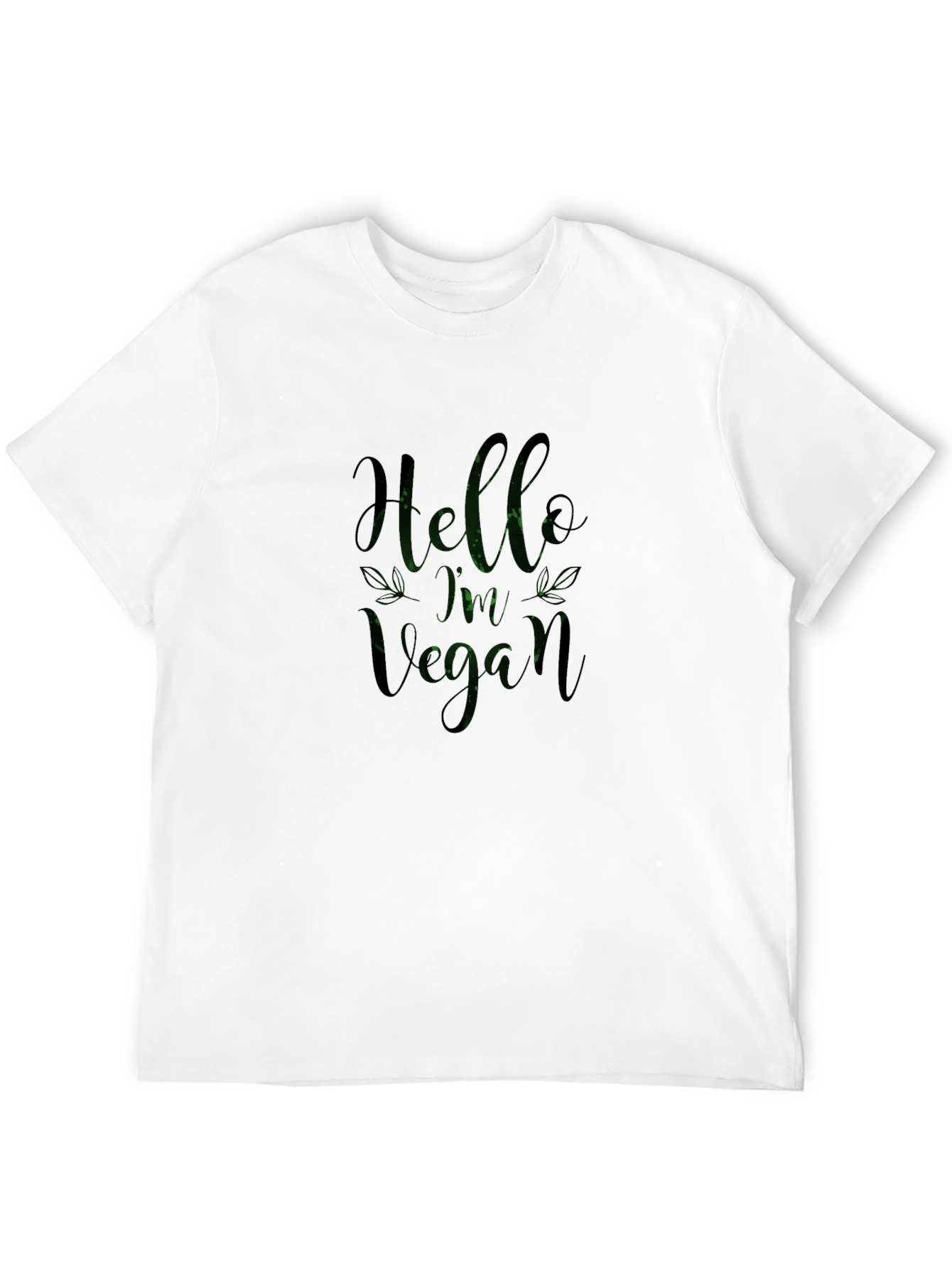 Hello Im Vegan Black T-Shirt