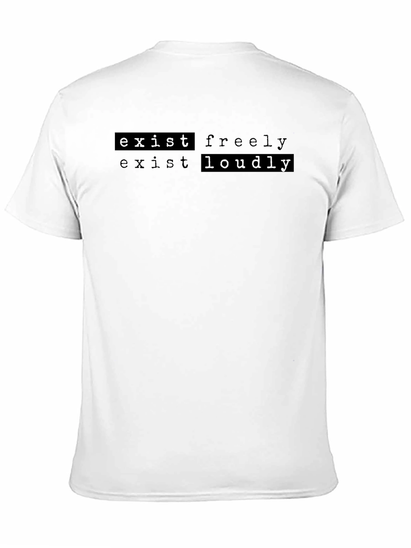 Exist Freely Loudly Graphic Tee - Black