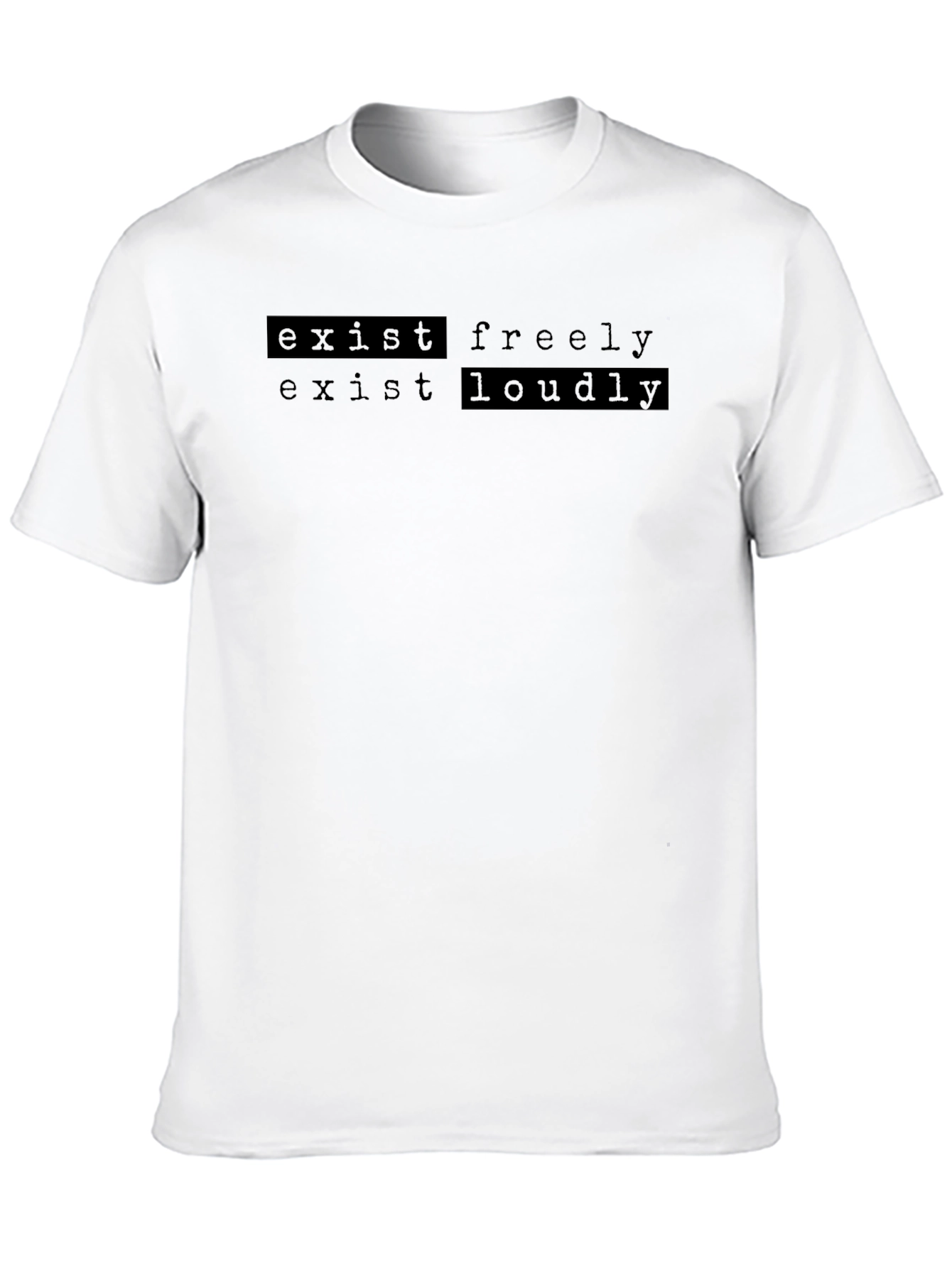 Exist Freely Loudly Graphic Tee - Black