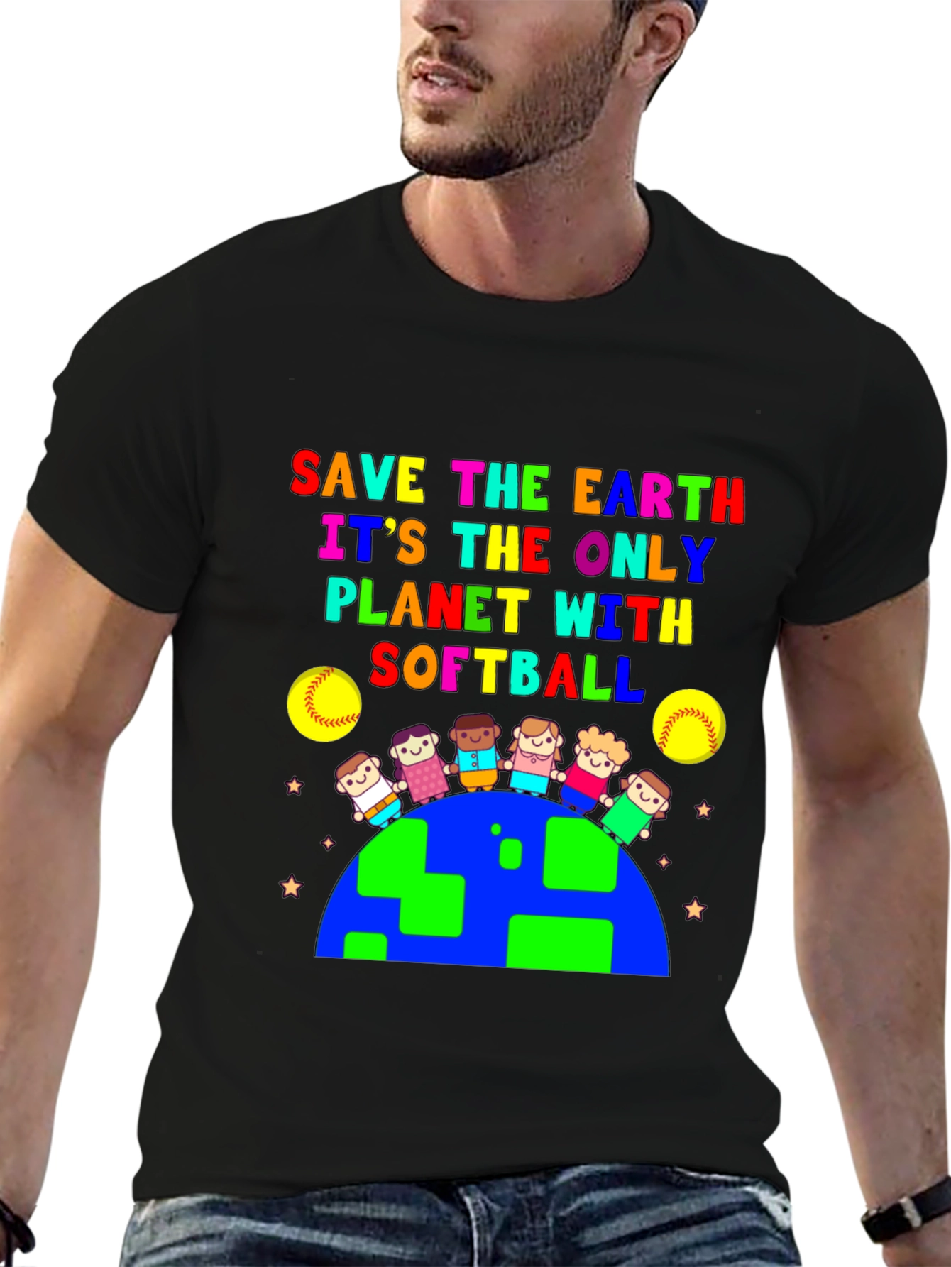 Save the Earth Softball T-Shirt