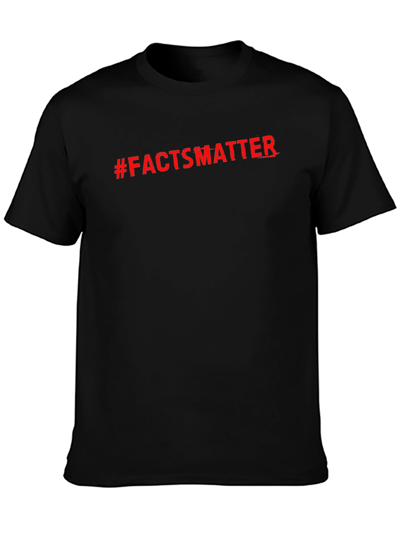 Facts Matter T-Shirt - Red Text on Black
