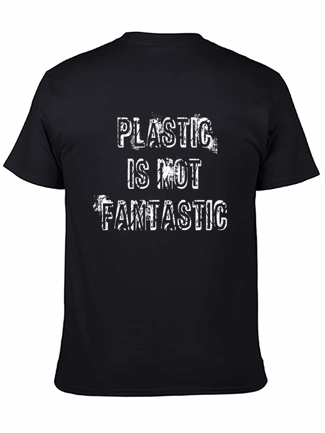 Plastic Is Not Fantastic Graphic Tee - Black