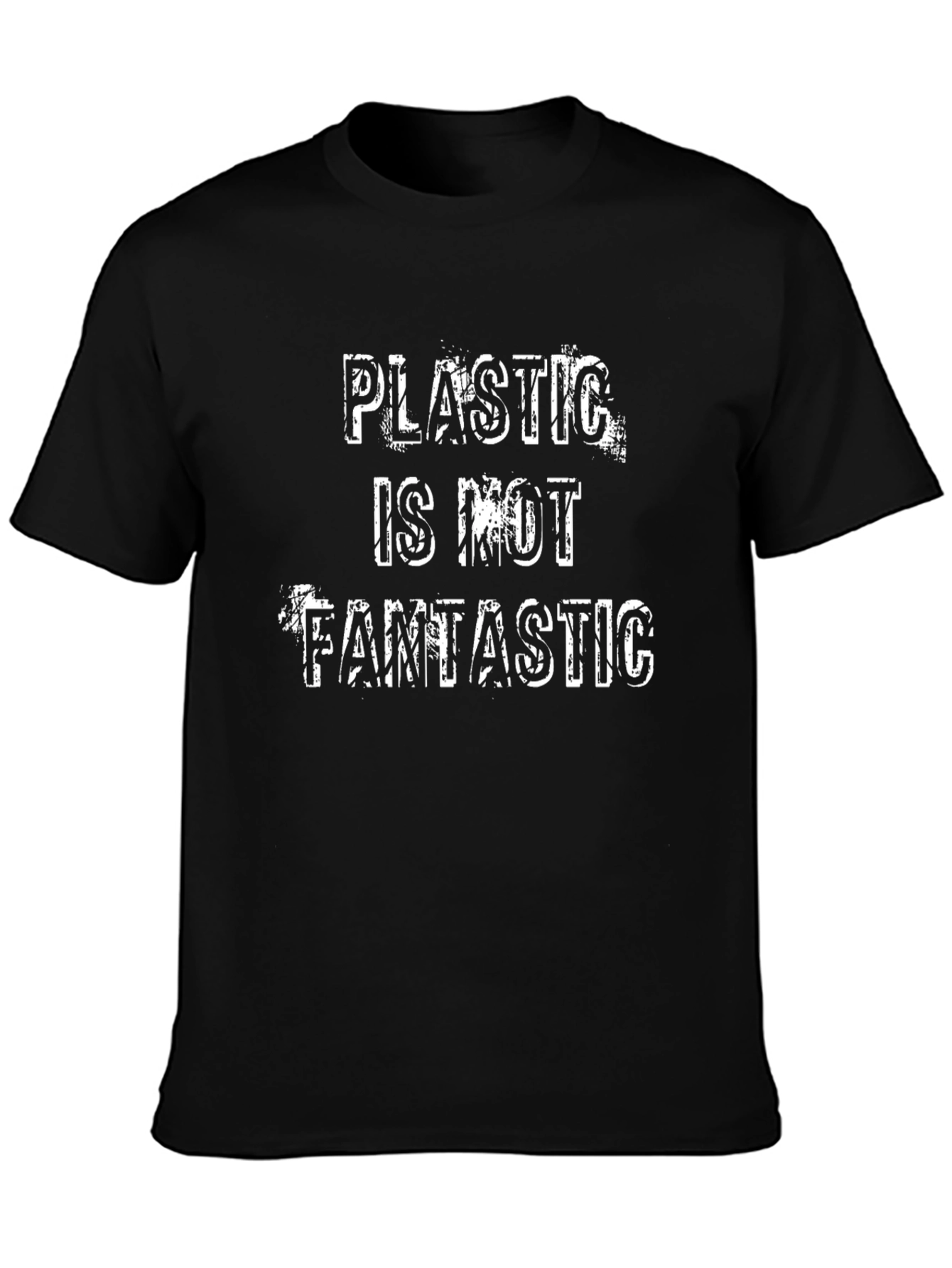 Plastic Is Not Fantastic Graphic Tee - Black