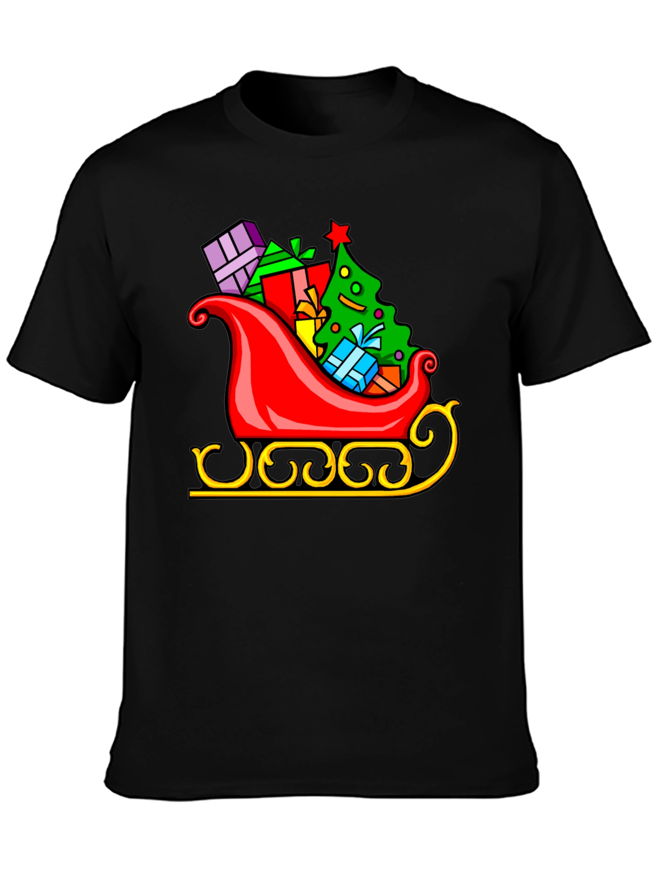 Festive Sleigh Graphic Tee - Holiday Cheer