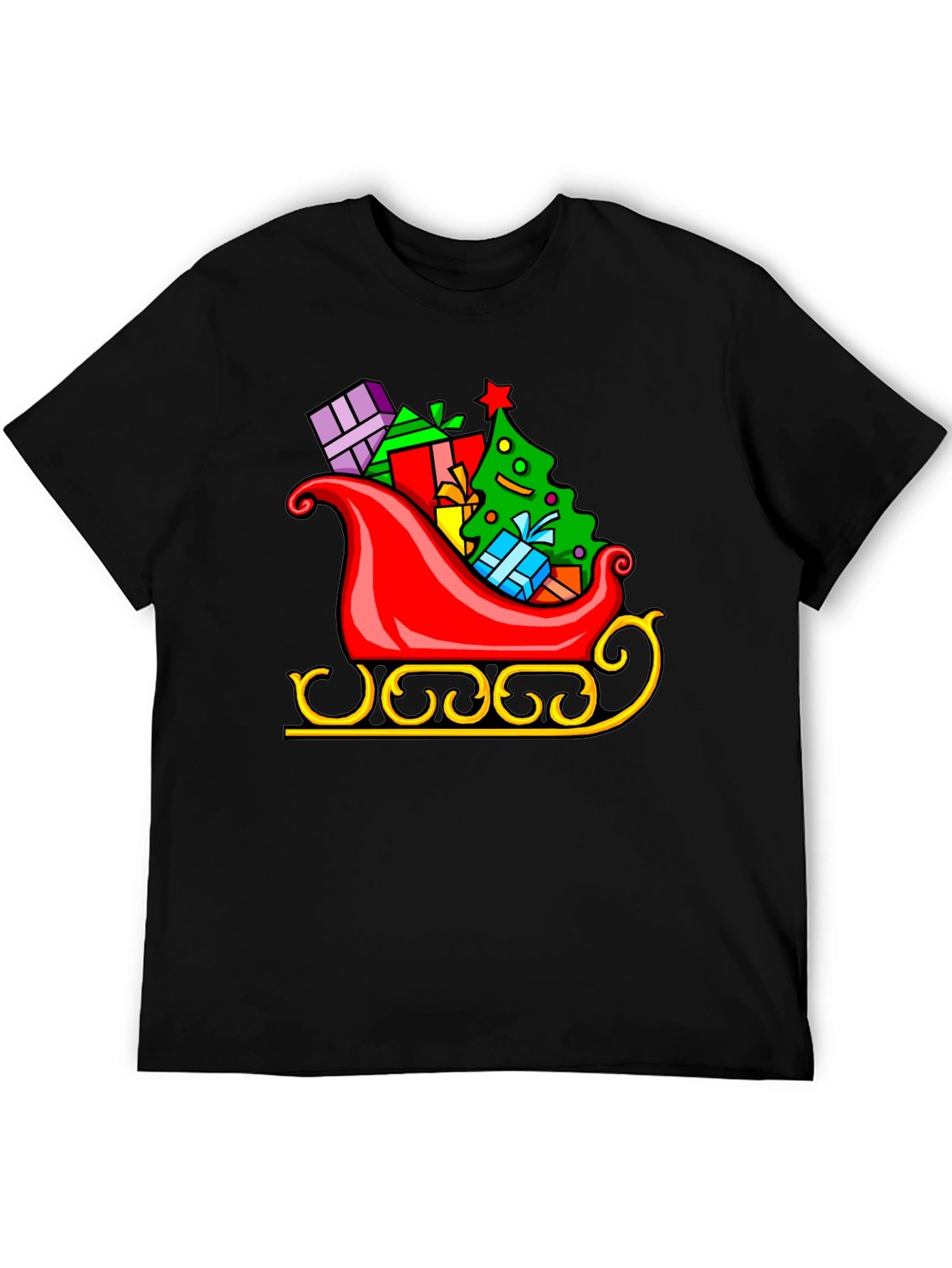 Festive Sleigh Graphic Tee - Holiday Cheer