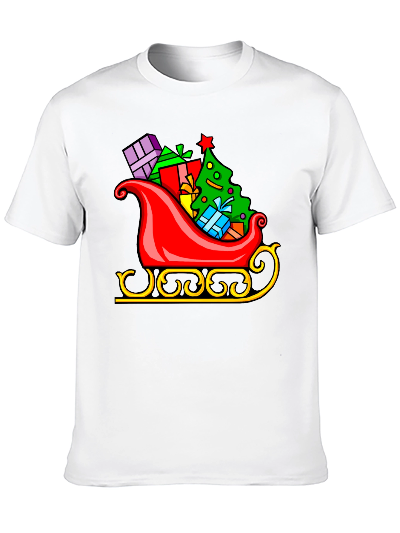 Festive Sleigh Graphic Tee - Holiday Cheer