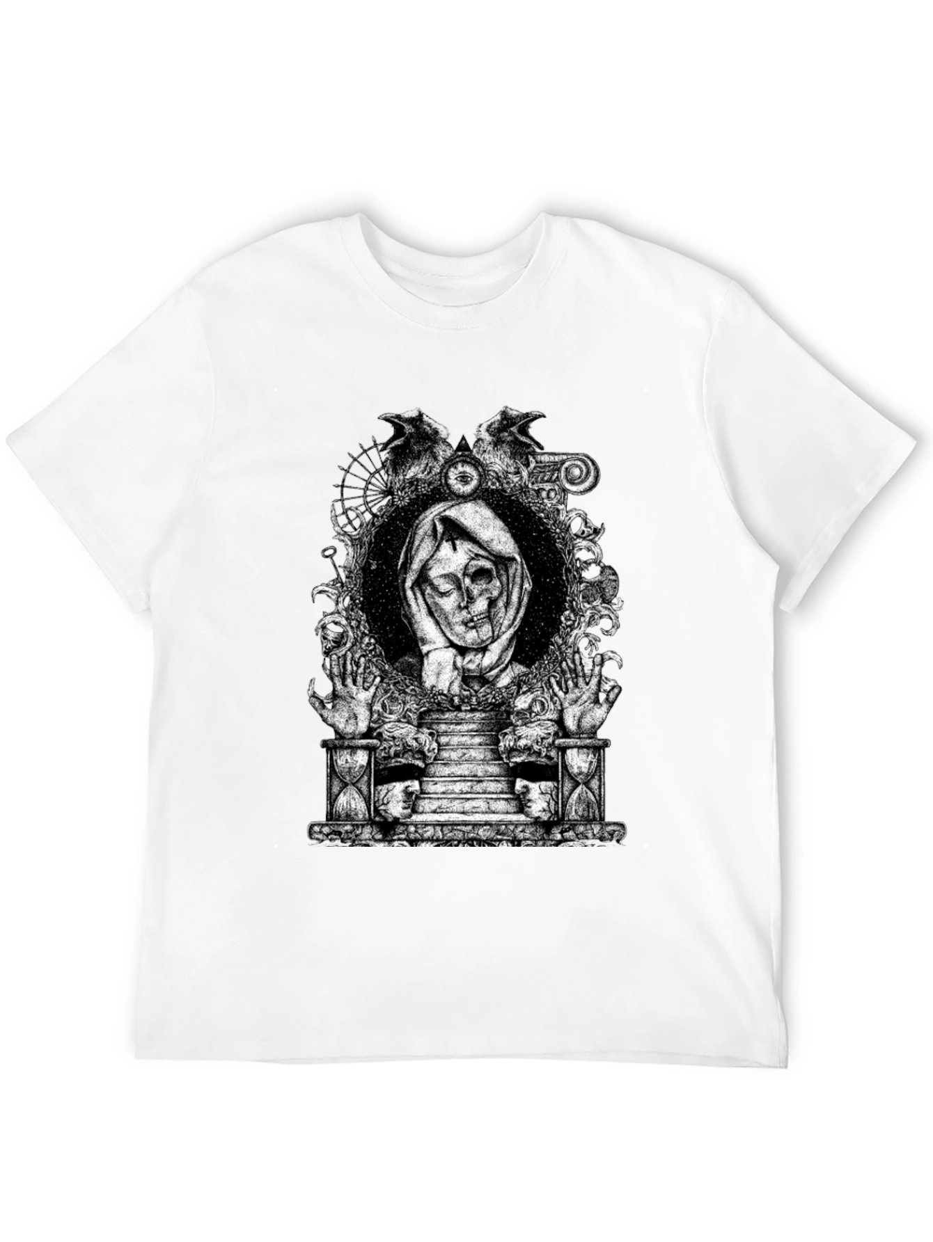 Grim Reaper Graphic Print Black T-Shirt