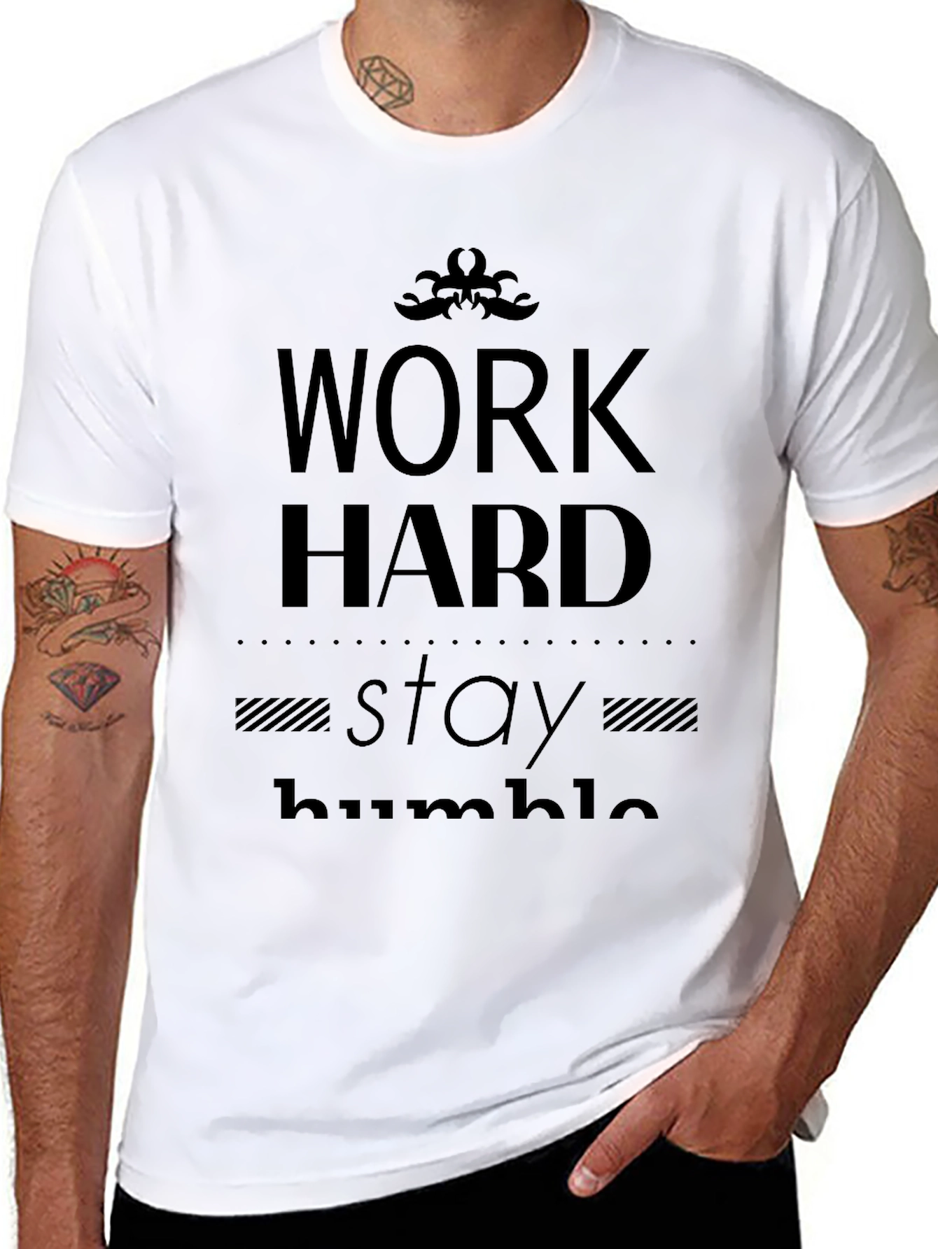 Work Hard Stay Humble Black T-Shirt