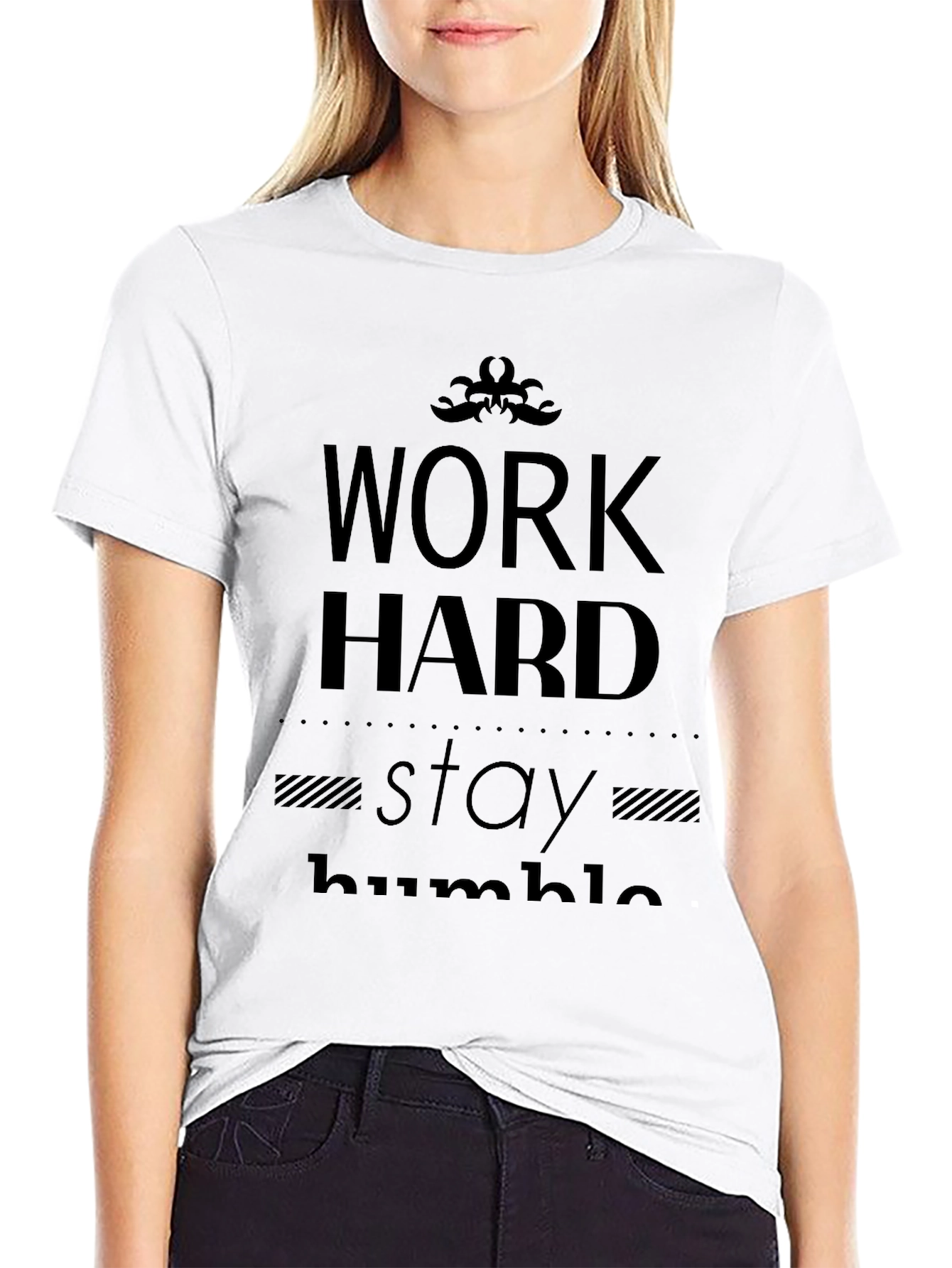 Work Hard Stay Humble Black T-Shirt