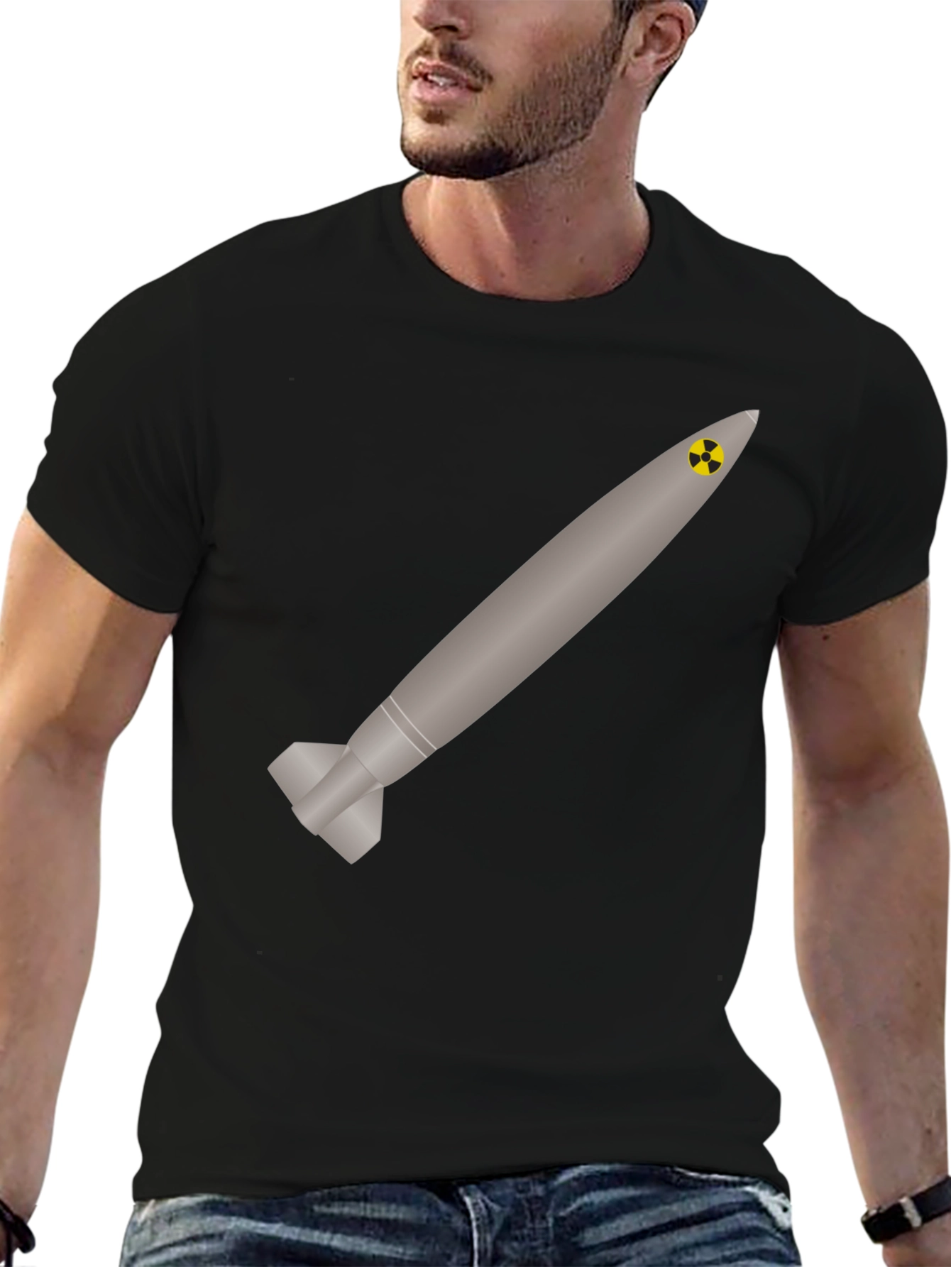 Nuclear Missile Graphic Tee - Black