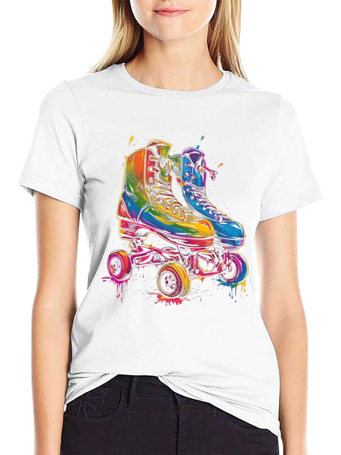 Retro Roller Skate Graphic T-Shirt