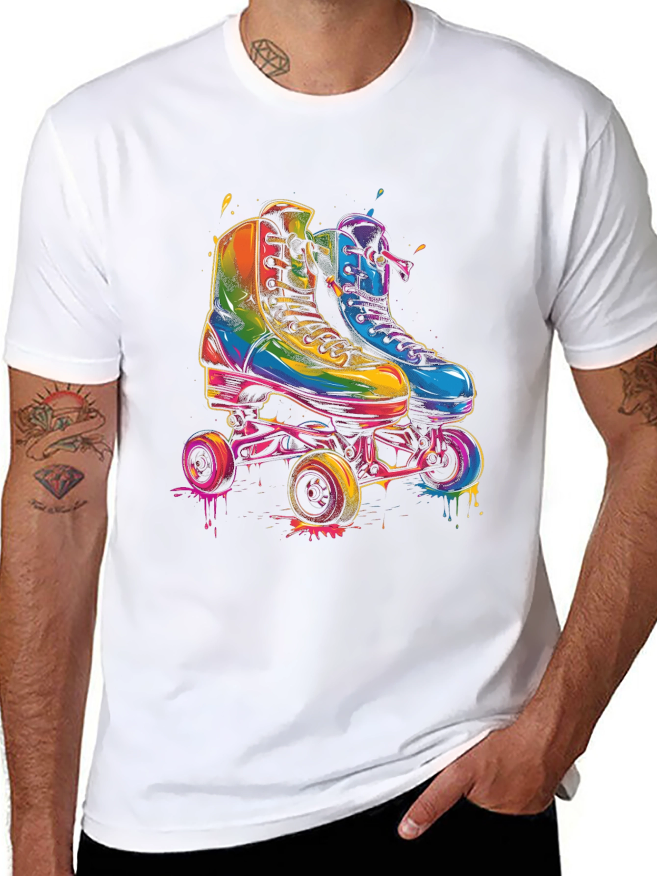 Retro Roller Skate Graphic T-Shirt