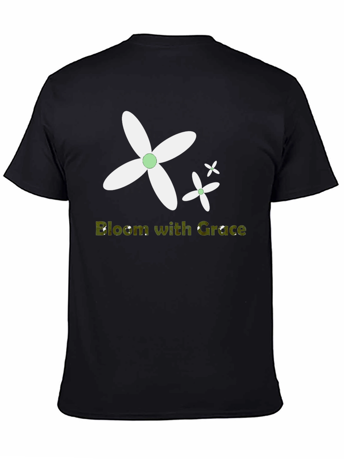 Bloom with Grace Black T-Shirt
