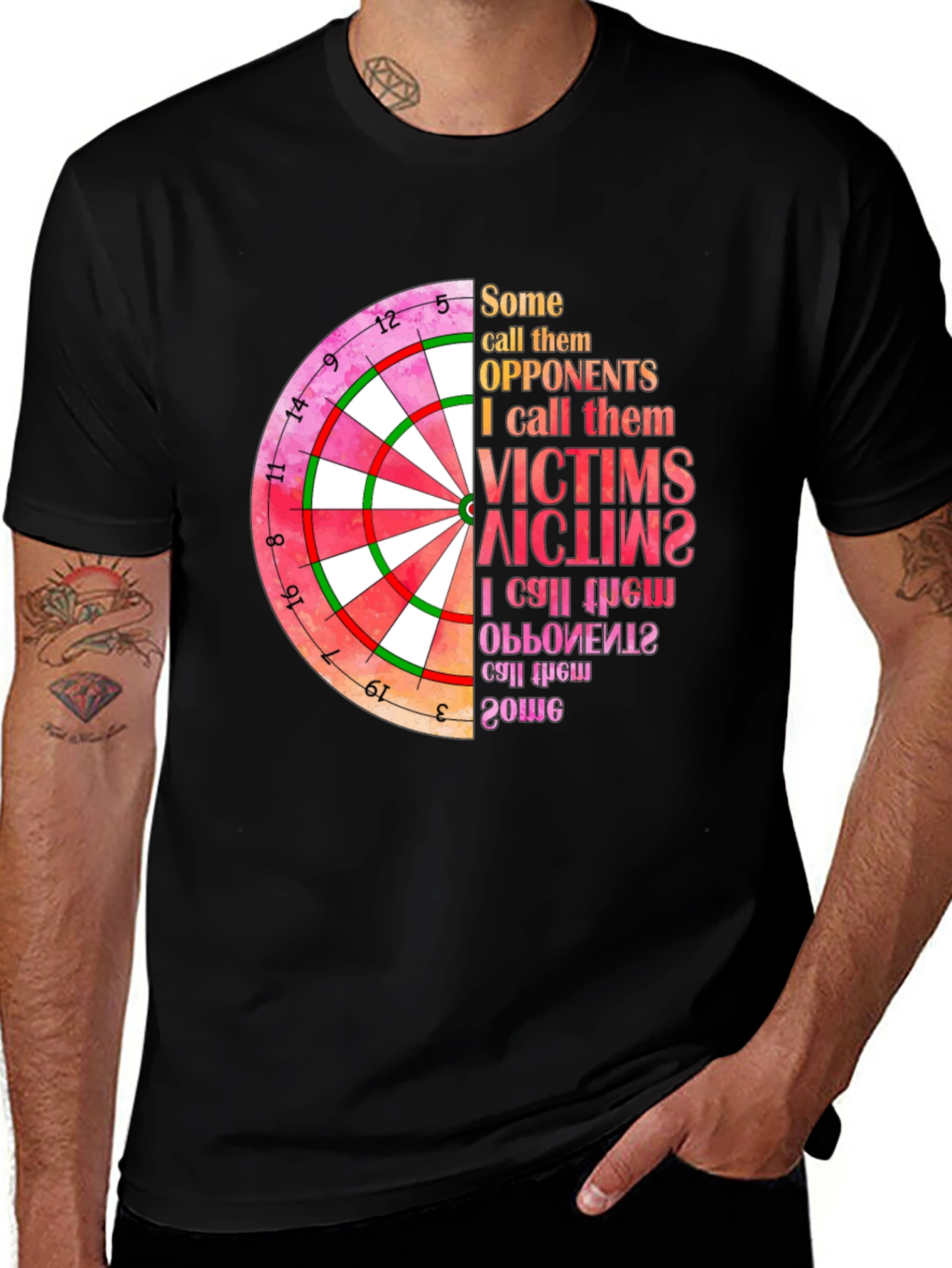 Dartboard Graphic T-Shirt: Opponents to Victims
