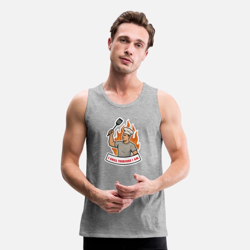 I GRILL THEREFORE I AM funny for dad husband