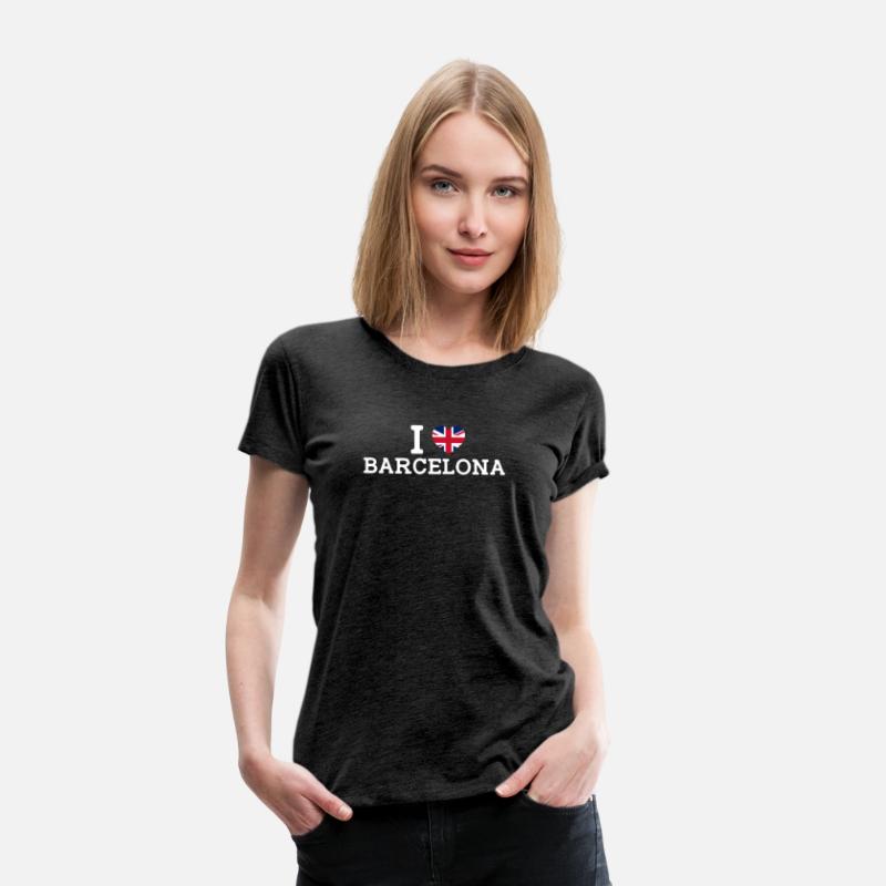 I Love Barcelona Cool Wrong Flag UK Lover Heart