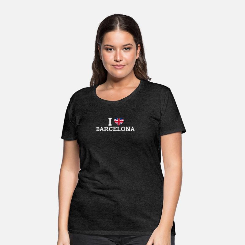 I Love Barcelona Cool Wrong Flag UK Lover Heart