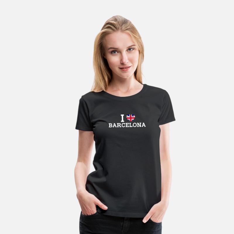 I Love Barcelona Cool Wrong Flag UK Lover Heart