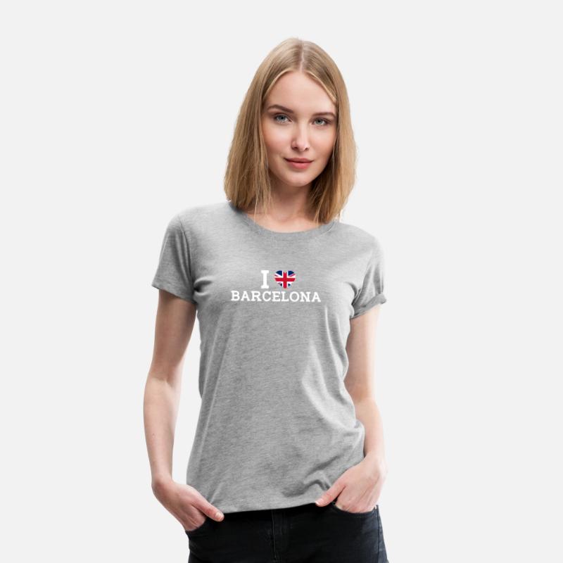 I Love Barcelona Cool Wrong Flag UK Lover Heart