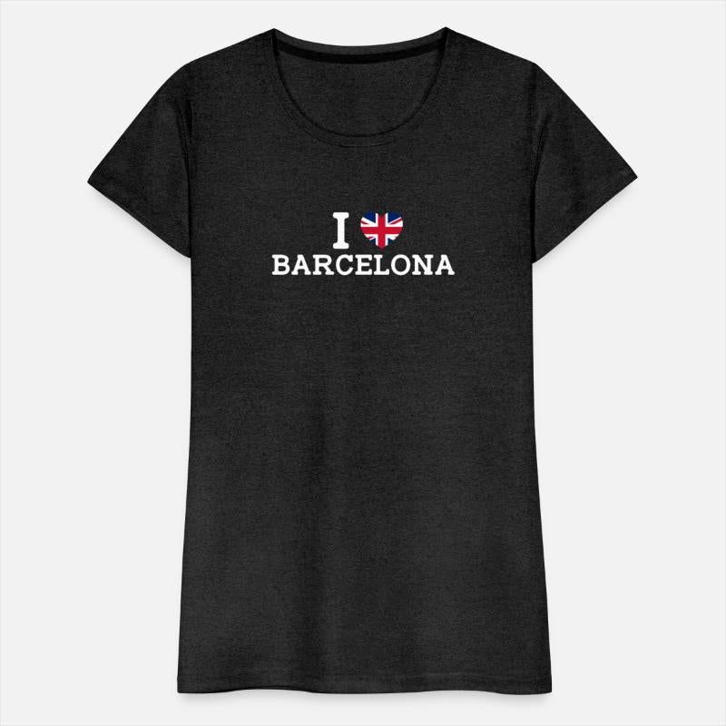 I Love Barcelona Cool Wrong Flag UK Lover Heart