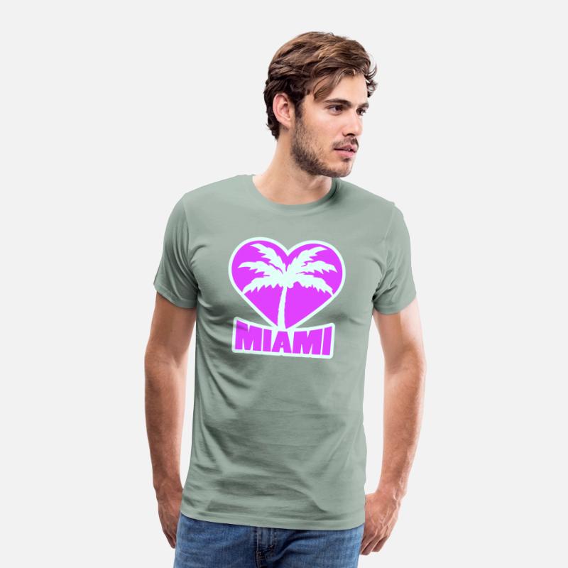 I Love Miami Beach USA Heart Palm America Vacation