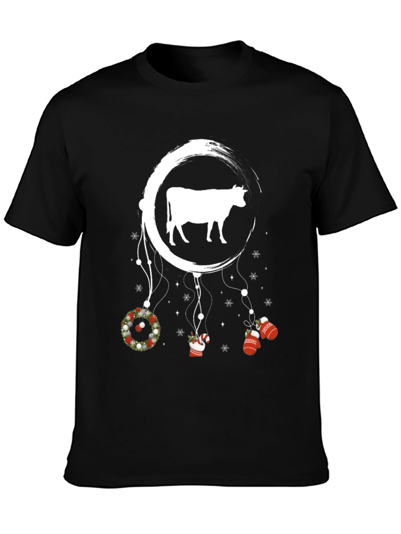 Festive Cow Dreamcatcher Graphic Tee