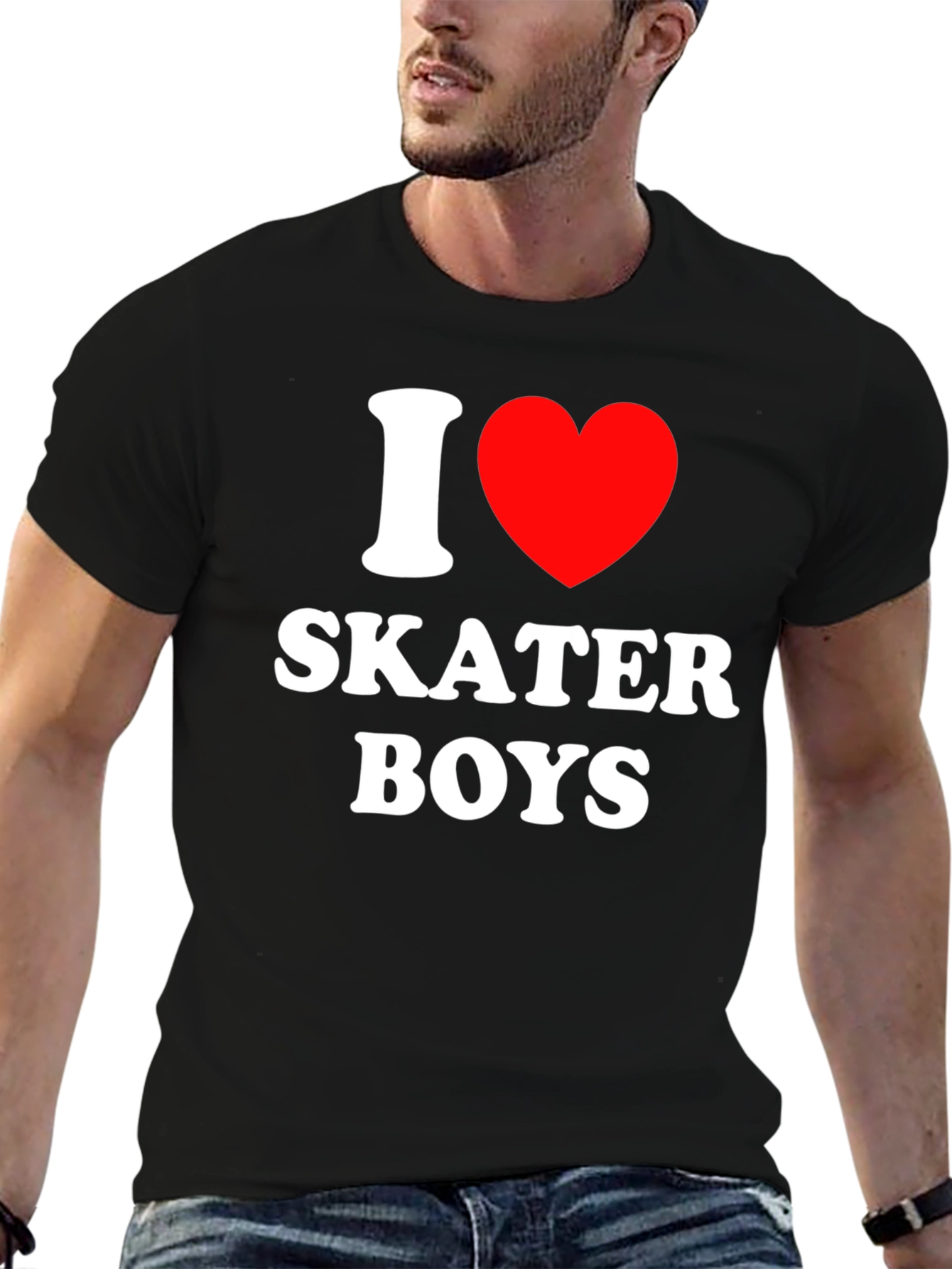 I Heart Skater Boys T-Shirt - Black Tee