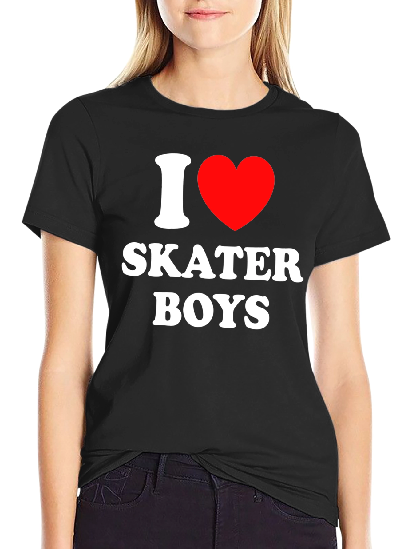 I Heart Skater Boys T-Shirt - Black Tee