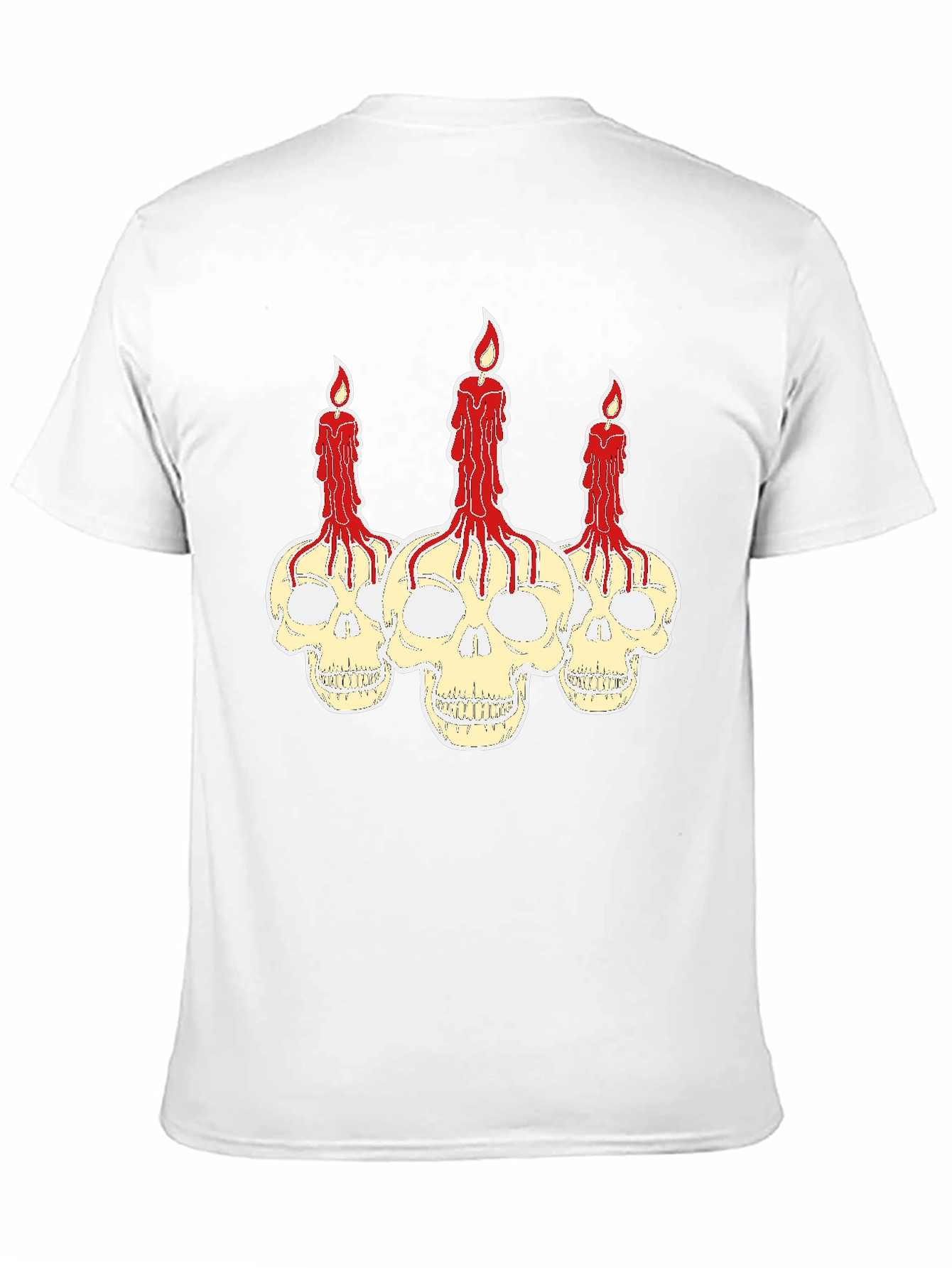 Skull Candle Graphic Print Tee