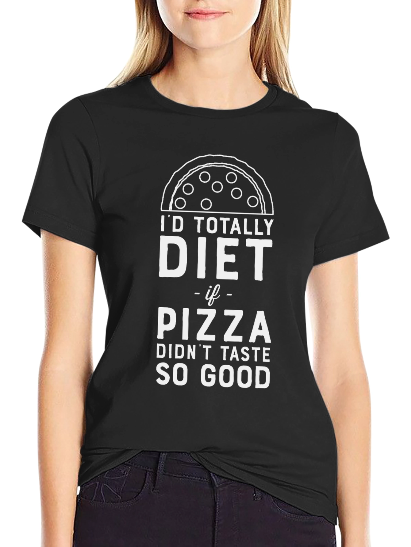 Funny Pizza Diet T-Shirt - Id Totally Diet If...