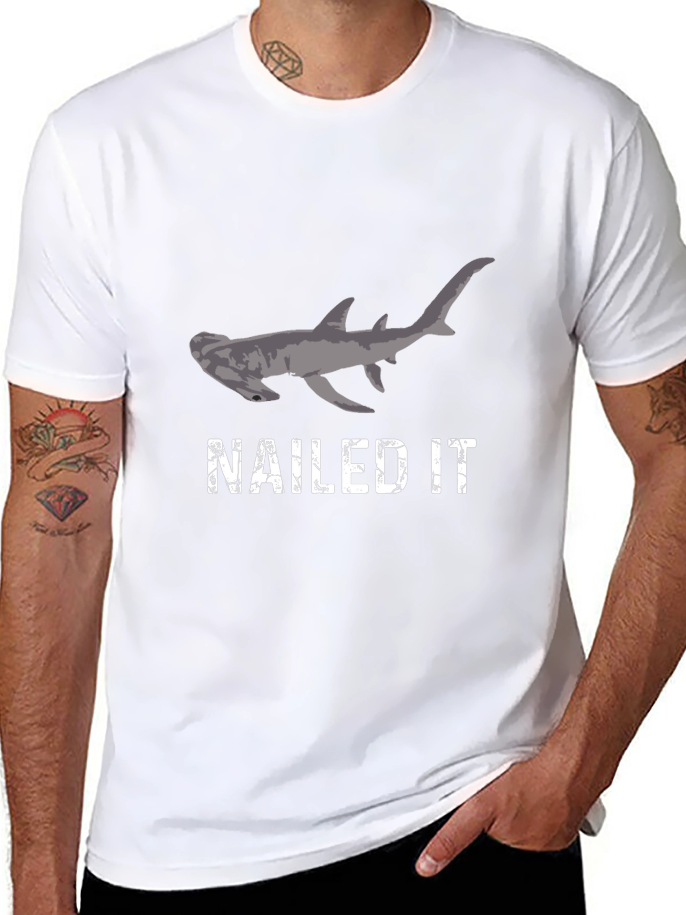 Nailed It Hammerhead Shark Graphic Tee