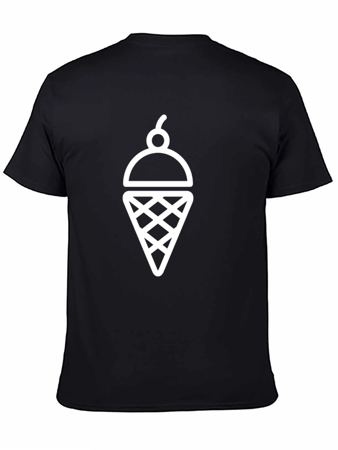 Ice Cream Graphic Tee - Stylish Unisex Black T-Shirt