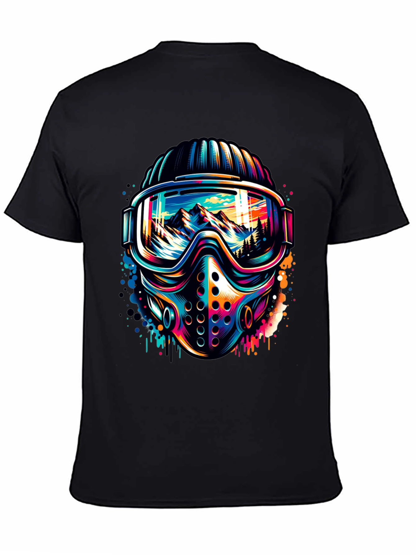 Vibrant Ski Mask Graphic Tee