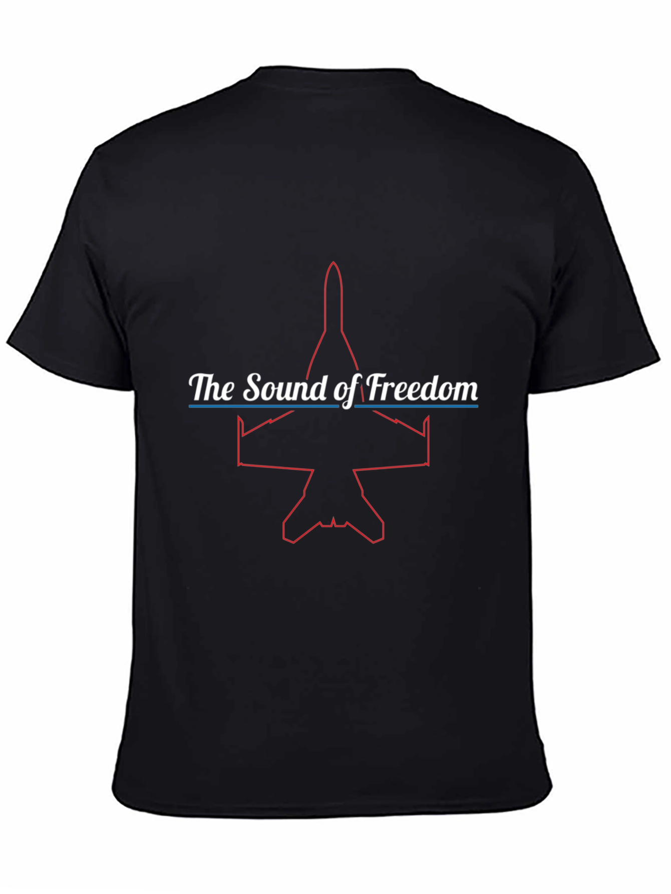 Sound of Freedom Jet Graphic Black T-Shirt