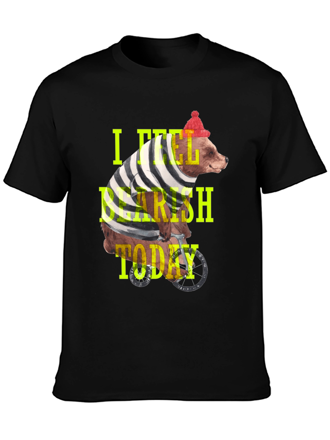 Bearish Today Graphic Tee - Black Cotton T-Shirt