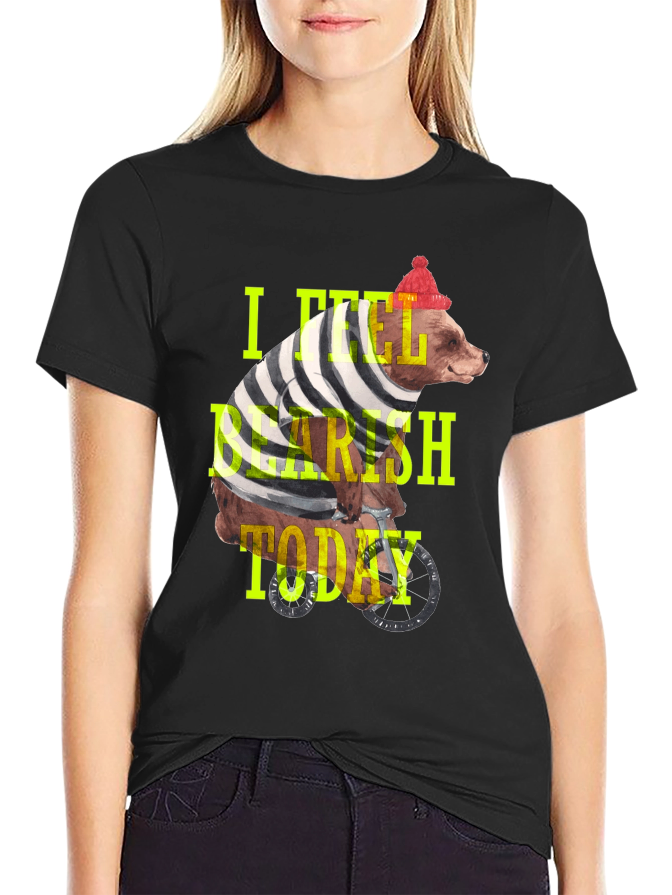 Bearish Today Graphic Tee - Black Cotton T-Shirt