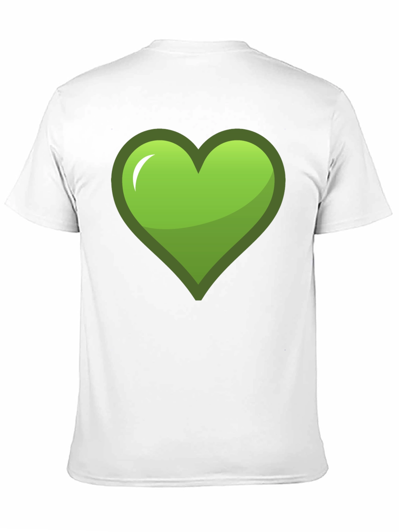 Green Heart Graphic Black T-Shirt