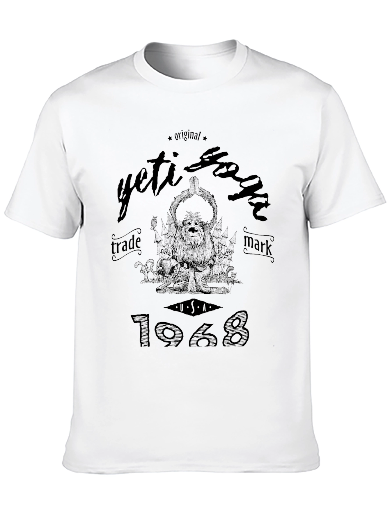 Yeti Yoga Black Graphic T-Shirt