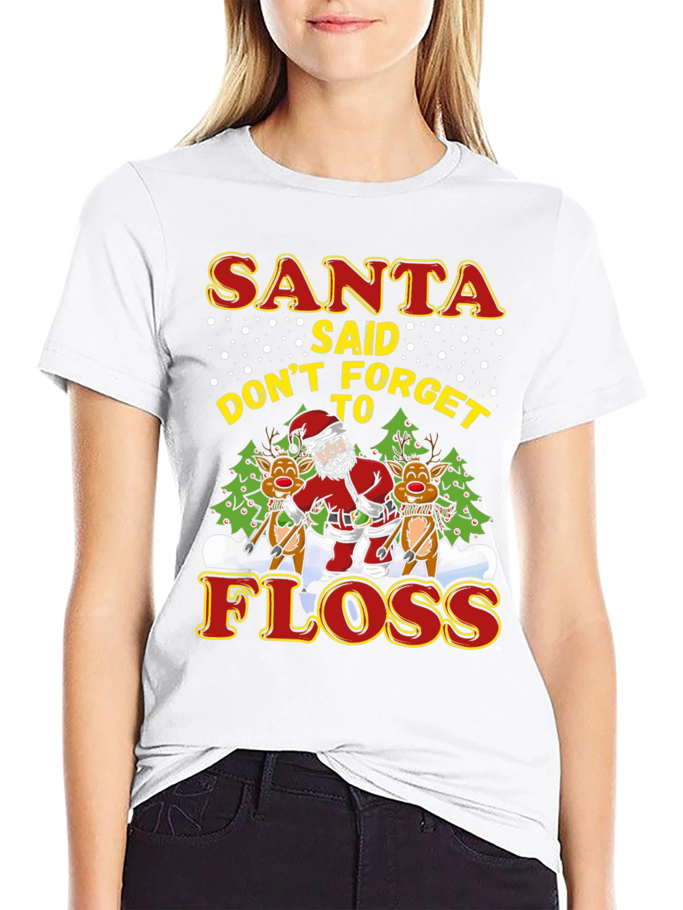 Santa Floss T-Shirt - Holiday Fun