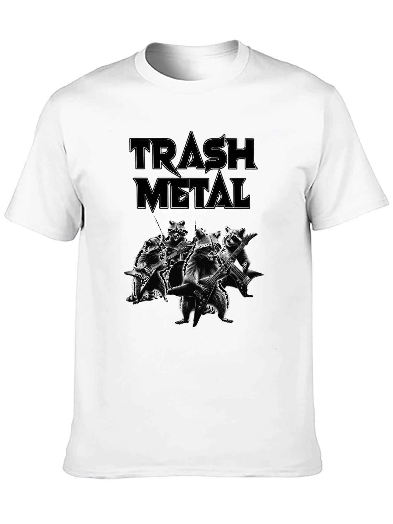 Trash Metal Band T-Shirt - Heavy Metal Racoon Musicians