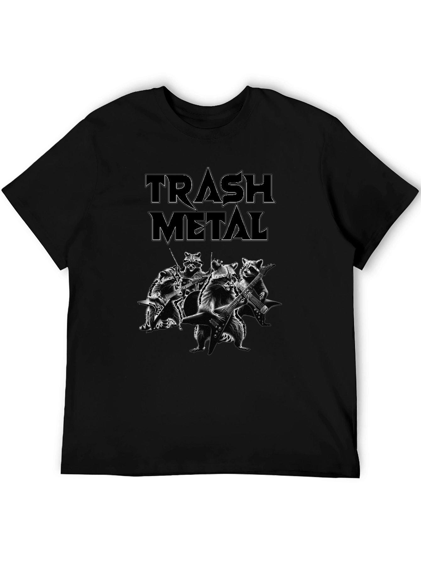 Trash Metal Band T-Shirt - Heavy Metal Racoon Musicians