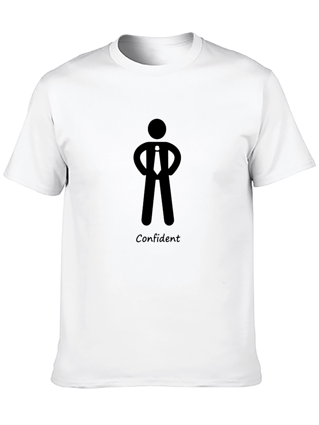 Confident Man Graphic Tee - Black
