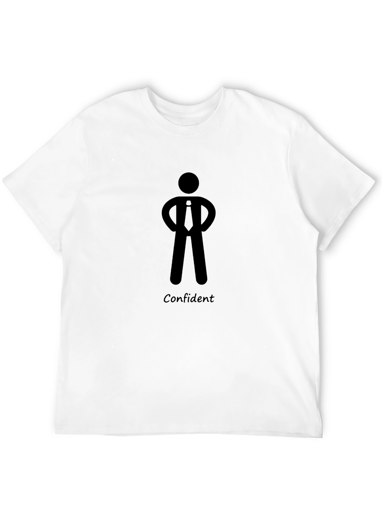 Confident Man Graphic Tee - Black