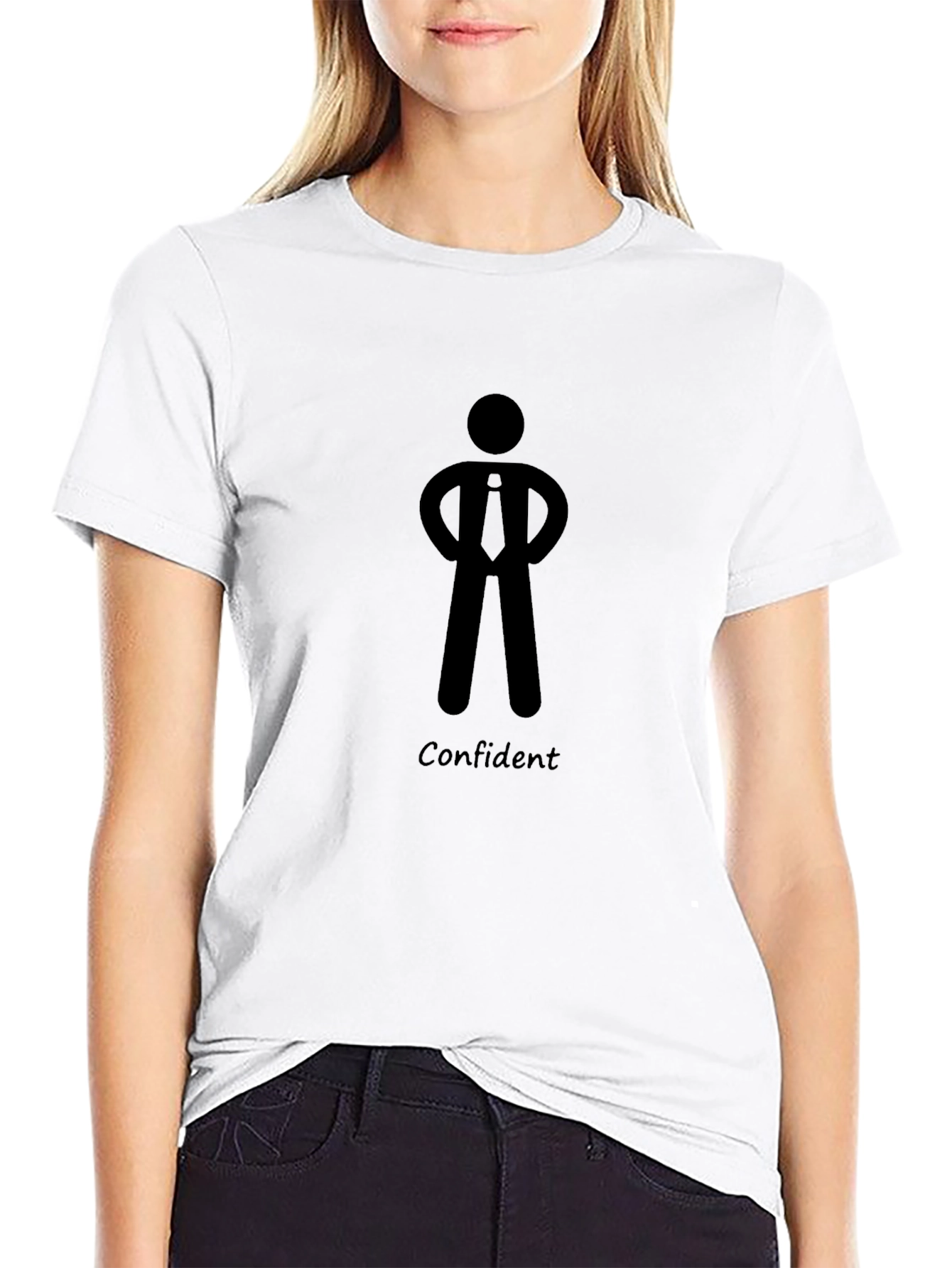 Confident Man Graphic Tee - Black