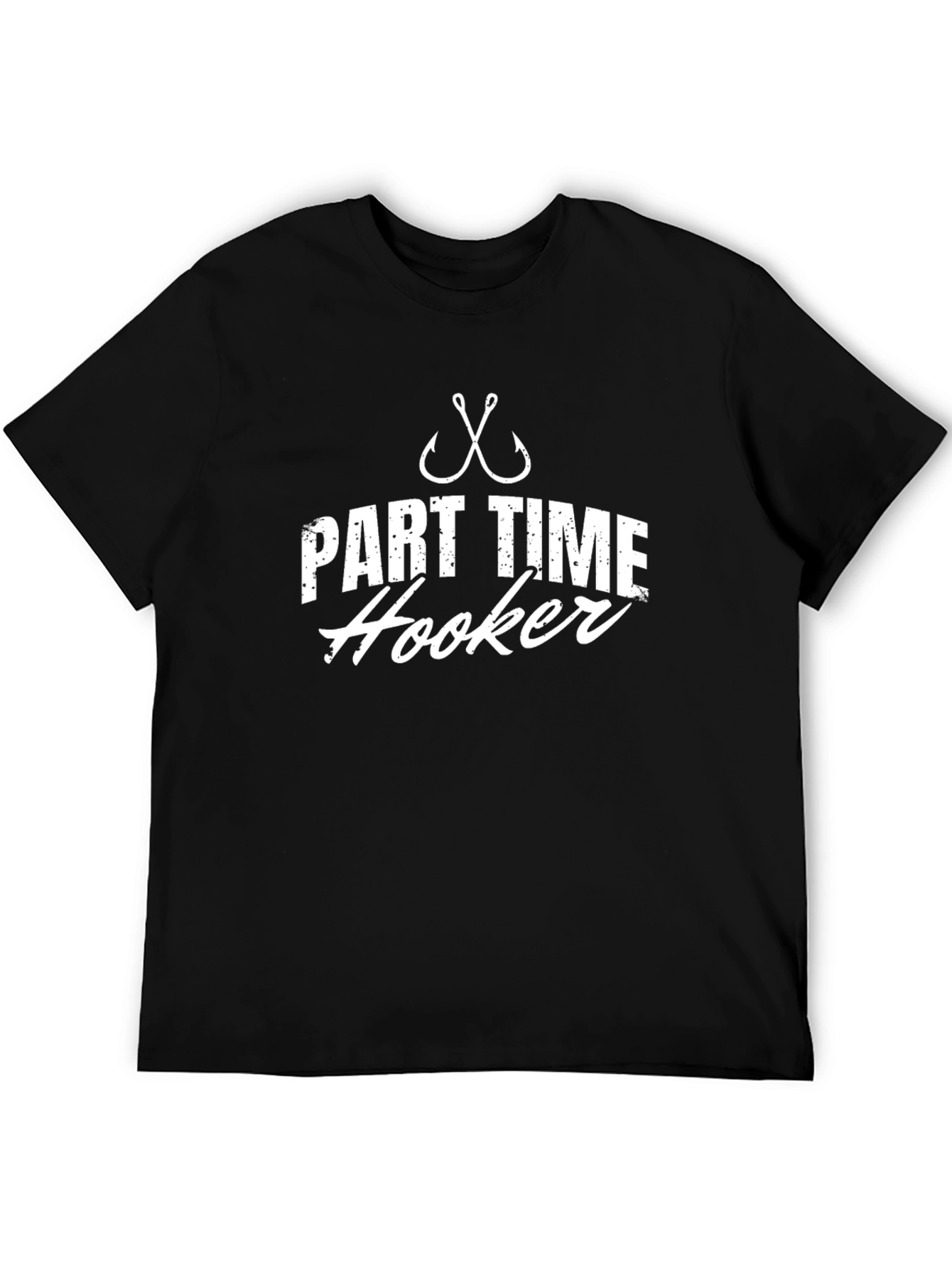 Part Time Hooker Fishing T-Shirt - Black