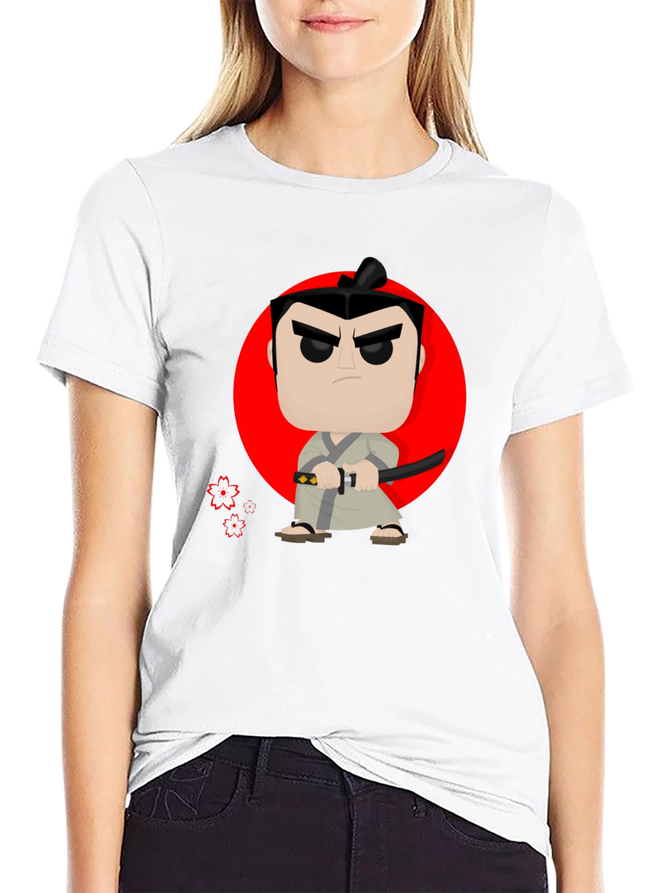 Samurai Jack Pop Art T-Shirt - Black Cotton Tee