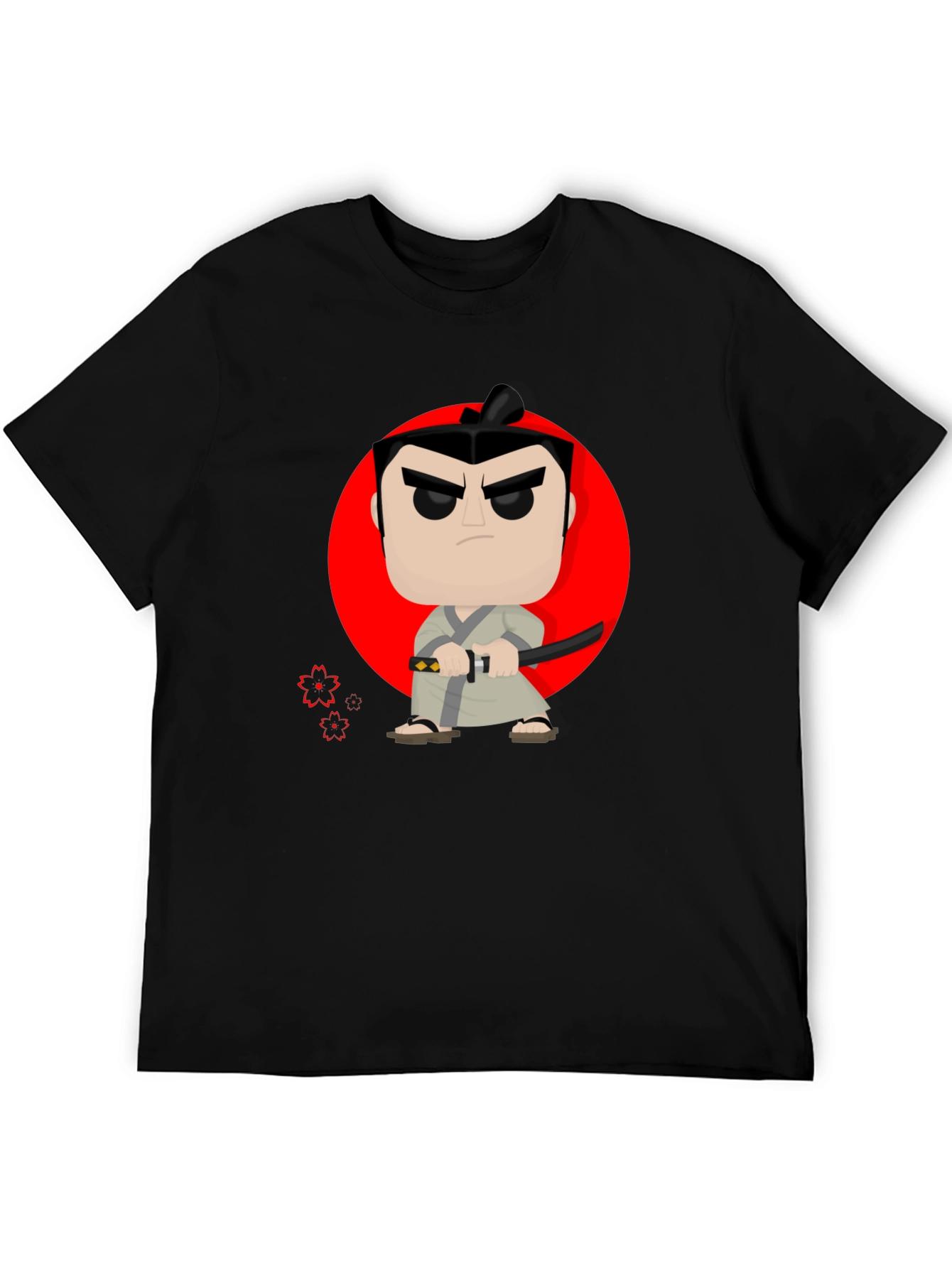 Samurai Jack Pop Art T-Shirt - Black Cotton Tee