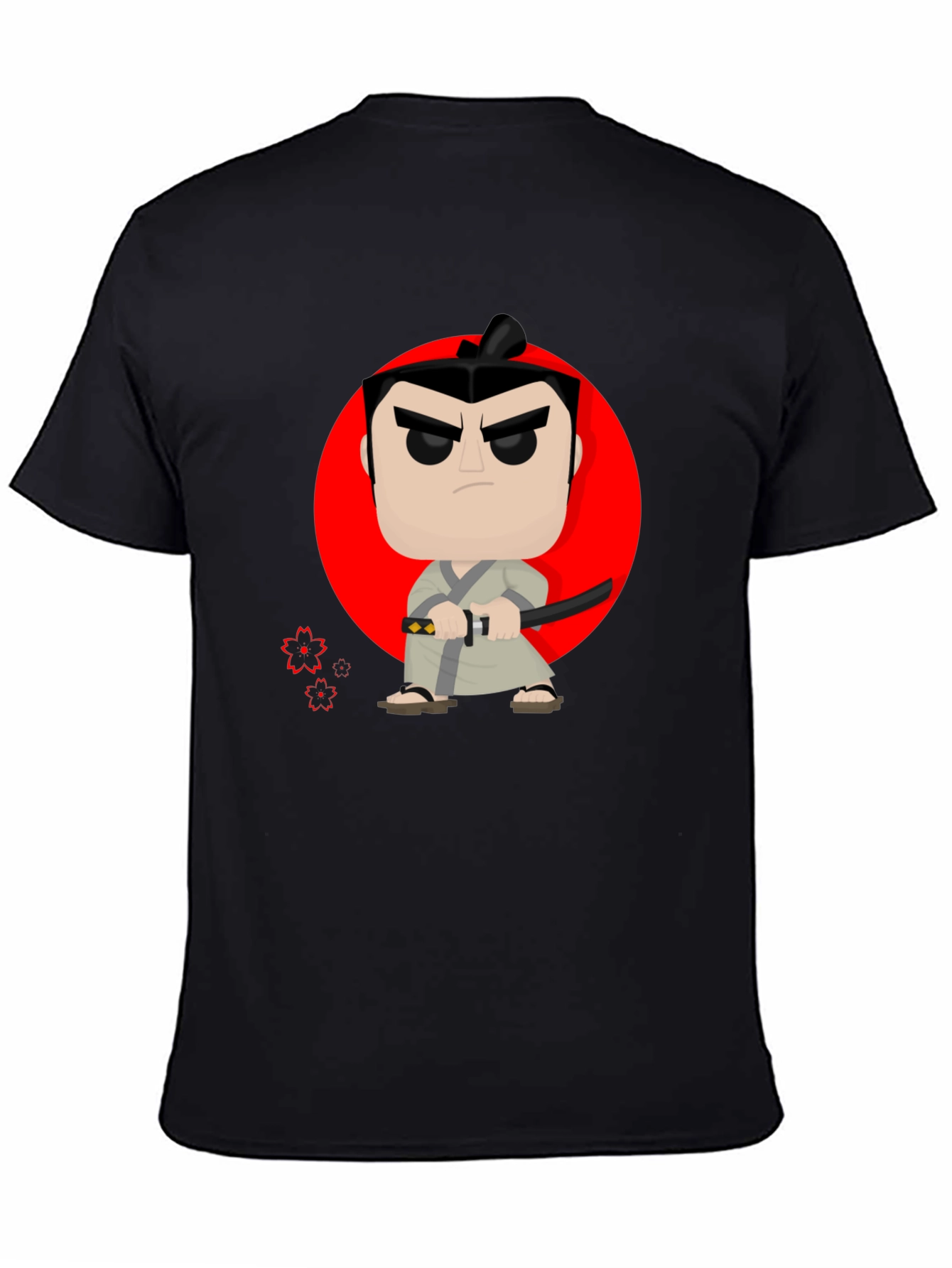 Samurai Jack Pop Art T-Shirt - Black Cotton Tee