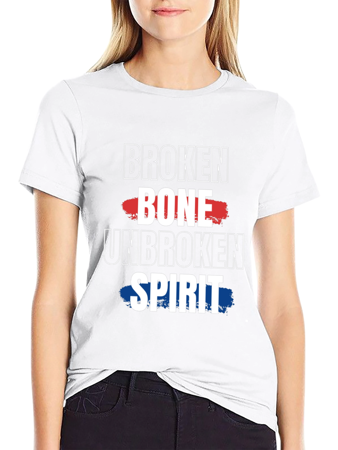 Broken Bone Unbroken Spirit Graphic T-Shirt