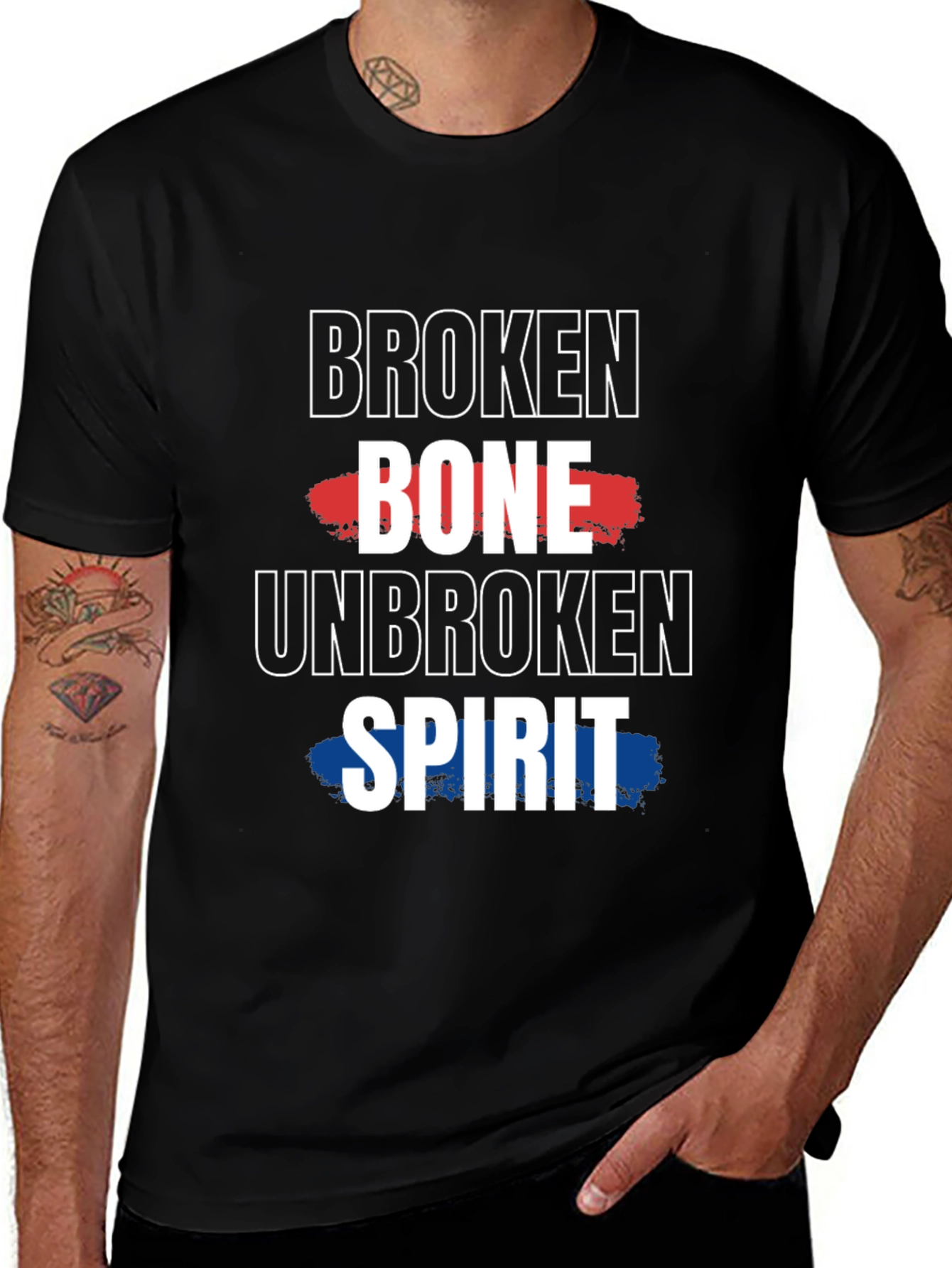 Broken Bone Unbroken Spirit Graphic T-Shirt